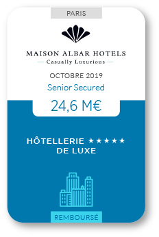 Financement Zencap AM : Maison Albar Hotels 10/2019