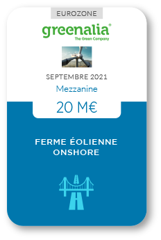 Financement Zencap AM : ferme éolienne onshore Greenalia 09/2021