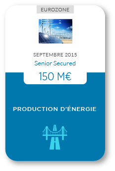 Financement Zencap AM : production d'énergie 09/2015
