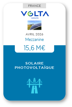 Financement Zencap AM : Solaire photovoltaïque - Volta 04/2026
